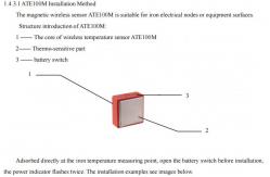 China ATE100M Wireless Industrial Temperature Transmitter For Busbar Cable supplier