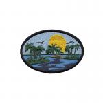 3.5'' 2.5'' Customization Iron On Embroidered Patches Heat Press Woven Chenille Patches for sale