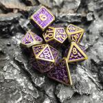 Multipurpose Tiny Metal Dice Color Mini Black chip Dice Sets Polyhedral for sale