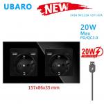 Type 157 European Standard Fast Charging Sockets With 3 USB Ports 1 Type C Ports for sale