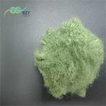 Colored Polyester Fiber 15D Siliconized Green Polyester Staple Fiber For Quilt for sale