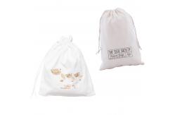 China Eco Friendly Canvas Muslin Small Cotton Drawstring Bags Reusable Drawstring Makeup Pouch supplier
