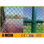 High Strength Stadium Galvanized Chain Link Fence 2.0mm Post Rail Thickness 3X3 for sale