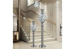 China Smooth Stainless Steel Handrails with Crystal Accents for Glass Staircases supplier