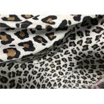Custom Printed Double Knit Fabric Panther Print With Wet Screen Printing for sale