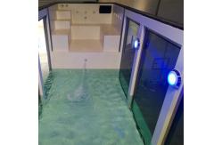 China Luxury Prefab Modern Portable Container Swimming Pool With High Strength Glass Wall supplier