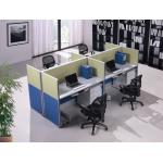 Elegant Wooden Office Partition Walls 6 Staff Office Workstation Desk for sale