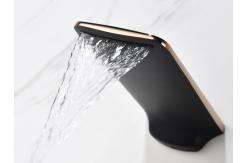 China Black Golden Copper Waterfall ODM Concealed Basin Faucet supplier