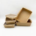 Greaseproof Disposable Paper Containers For Taking Away Express Food for sale