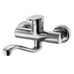 360° Rotatable Wall Kitchen Mixer Faucet Wall Installation Long Tube for sale