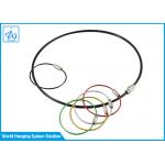 Galvanized Cable Loop Key Ring Colorful Traveler Key Shackle Wire Loop for sale