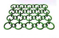 China Stainless Steel Chain Braid Metal Ring Mesh For Security Areas Background supplier