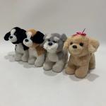 18 Cm 4 ASSTD Cute Plush Standing Dogs Toys With Blingbling Big Eyes for sale