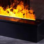 Steel Material Led Electric Fireplace for Water Vapor Fireplace in Rectangular Shape for sale