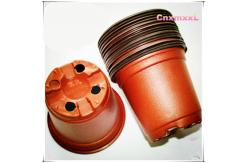 China New Design 3 Inch Plastic Nursery Pots Soft Brown Colour Plastic Flower Pot supplier