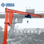 Red Color 3T 20m/Min Warehouse Pillar Mounted Jib Crane With Hoist for sale