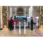 No Noise Library Exhibition Hall Swing Barrier Gate With Facial Recognition / RFID Card for sale