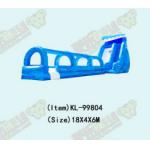 Outdoor Blue Wave Inflatable long Water Slides With Pool for aldult