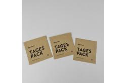 China Custom Printing Biodegradable Kraft Paper Bag MOPP 3 Side Sealed Bags supplier