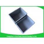 Grey  Industrial Euro Stacking Containers Foldable Transport Non - Slip PP