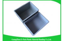 China Grey  Industrial Euro Stacking Containers Foldable Transport Non - Slip PP supplier