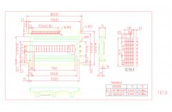 China 16*1 16 Pin Monochrome Stn FSTN Wide Temperature Custom Character LCD Module supplier