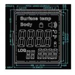 Segment Positive TN Lcd Display Screen For Infrared Thermometer