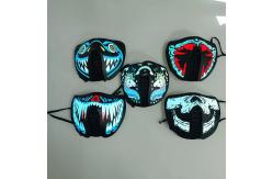 China Audio Control Voice LED Face Mask  Equalizer Light Down And Up Flashing supplier