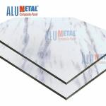 Brown Marble Pattern Covered Aluminum Composite Panel 3D Exterior Wall for sale