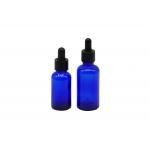 ISO9001 15ml Cobalt Blue Tincture  Dropper Bottles Glass Shelled for sale