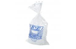 China Food Garde Clear Poly Plastic PE Reusable Ice Bags Custom Logo supplier
