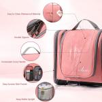 Hanging Toiletry Bag for Women,Pink Makeup Travel Bathroom Bag,Waterproof Medium Ladies Travel Toiletry Bag for sale