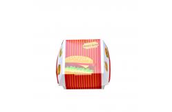 China Retangle Bleached Fast Food Disposable Burger Boxes Packing Custom Logo Printing supplier