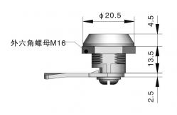 China ISO Quarter Turn Lock Chrome Plating Industrial Electrical Cabinet Cam Locks supplier