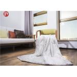Cozy White Faux Throw Blanket , Plush Throw Blanket Bedding Decor Rectangular for sale