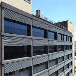PVDF Painting Exterior Sun Louvers 132mm Horizontal Opening Pattern for sale
