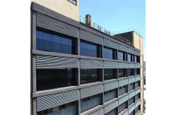 China PVDF Painting Exterior Sun Louvers 132mm Horizontal Opening Pattern supplier
