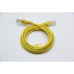 Yellow Cat5E Ethernet Patch Cable UTP 24AWG CCA High Speed Transmission Cable