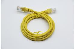 China Yellow Cat5E Ethernet Patch Cable UTP 24AWG CCA High Speed Transmission Cable supplier