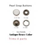 Decorative Bulk 16L Pearl Brass Snap Buttons for sale