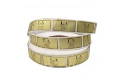 China Gold Foil Self Adhesive Peel Off Private Tamper Seal Stickers Roll supplier