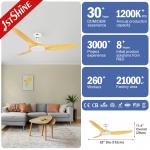 Plastic Ceiling Fan With Light China Supplier Modern Fandelier Smart App Control