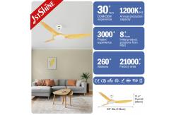 China Plastic Ceiling Fan With Light China Supplier Modern Fandelier Smart App Control supplier