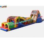Big Blow up Inflatables Obstacle Course Fun Toy 20L x 4W x 5H Meter Rentals for Kids Play for sale