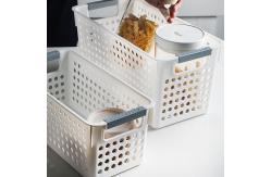 China Grey 40*20.6 Rectangular Plastic Storage Baskets For Clothes Durable supplier