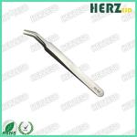 15 Degrees Angle Electronic Static Discharge Tools Curved Flat Tip Tweezers for sale