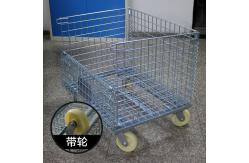 China Heavy Duty Galvanized Collapsible Wire Container For Freezers Passed Salt Spray Test supplier