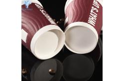 China Matt Lamination ripple coffee cups 8Oz Hot Cups With Lids supplier