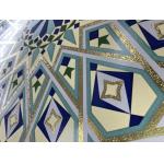 60x60cm Flower Gold Colour Floor Tiles Glazed Surface Colorful For Project Building for sale