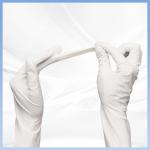 White Nitrile Examination Gloves Oil Resistant Antistatic nitrile safety gloves for sale